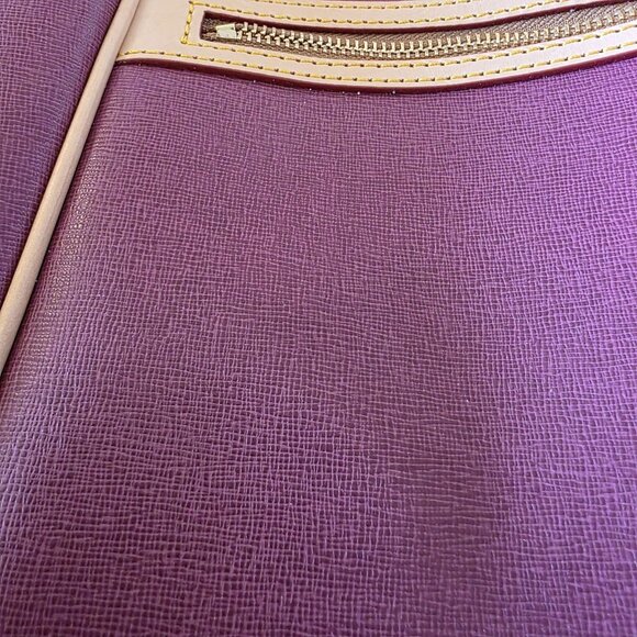 Dooney & Bourke Maddie Violet Quartz Shoulder Bag Saffiano Canvas Leather NWT - Picture 6 of 16